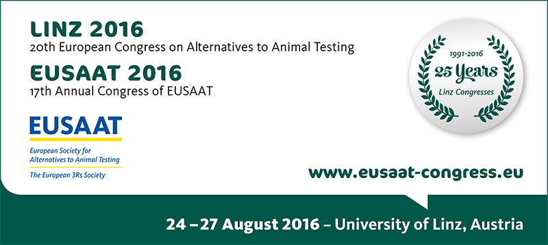 20th European Congress on Alternatives to Animal Testing, August 24-27 2016, University of Linz, Austria